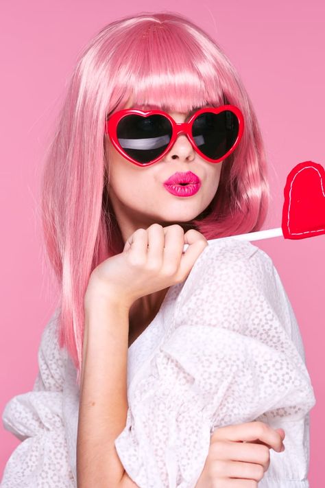 Best Valentine's Day Clothes For Women | 2021 Guide Lollipop Aesthetic, Barbie Aesthetics, Candy Photoshoot, Y2k Heart, Inspiration Photoshoot, Valentine Photo Shoot, Snap Ideas, Valentines Day Photos, Valentines Ideas