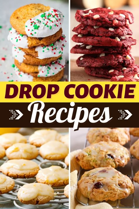 From classic chocolate chip and shortbread to chewy molasses and nutty delights, these drop cookie recipes are as easy to make as they are delicious! Best Drop Cookie Recipes, Chocolate Drop Cookies Old Fashion, Cookie Recipes Shortbread, Easy Drop Cookie Recipes, Unique Drop Cookies, Quick Easy Cookie Recipes, Drop Cookies Recipes, Cookies No Mixer, Easy Cookies Few Ingredients