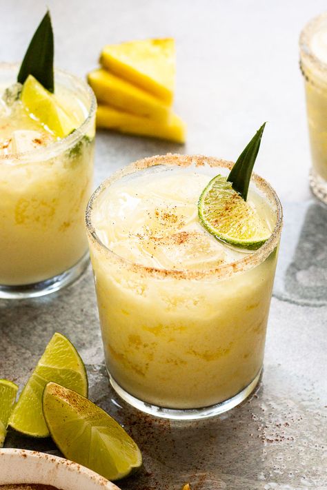 Shaken Pineapple Coconut Piña Colada - Modern Farmhouse Eats Shaken Pina Colada, Pineapple Coconut Rum Drink, Pineapple Coconut Mocktail, Hawaiian Dinner, Pina Colada Mocktail, Virgin Pina Colada, Juice Coconut, Pina Colada Recipe, Specialty Drinks