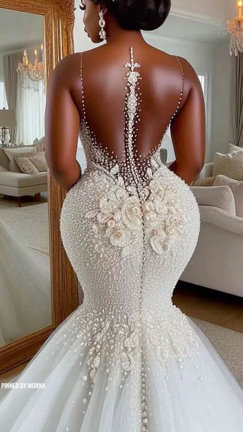 Fulani Wedding Dress, Latest Wedding Gowns 2024, Simple Wedding Dress Courthouse, Reception Gown For Bride, Long White Wedding Dress, Gorgeous Wedding Dress Princesses, Latest Wedding Gowns, Latest Wedding Dress, Bag Essentials Travel