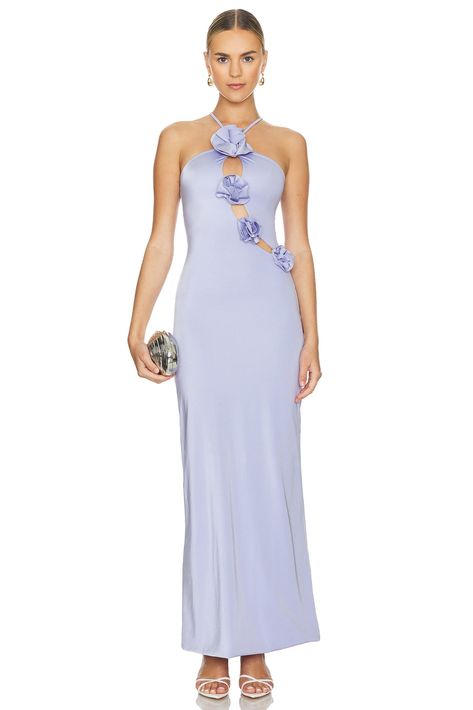 Grad Dress Ideas, Lavender Maxi Dress, Lavender Cocktail, Womens Cocktail Dresses, Grad Dresses, Silk Midi Dress, Satin Midi Dress, Red Midi Dress, Blue Midi Dress