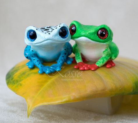 Polymer Clay Reptiles, Polymer Clay Frogs, Diy Clay Frog, Polymer Frog, Cute Clay Frog, Zen Frog, Pocket Frogs, Clay Frog, Frog Craft