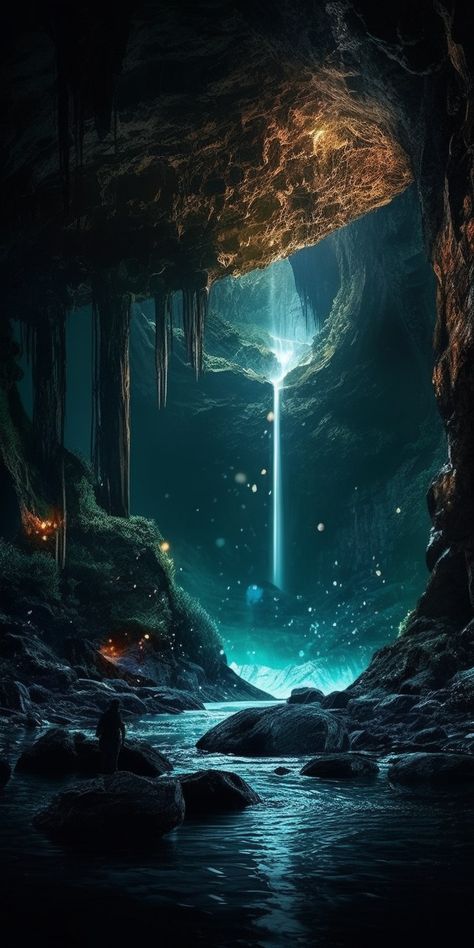 Ice Environment, Fantasy Beach, Waterfall Paintings, Mystical Places, Background Images Wallpapers, Wallpaper Nature Flowers, Magical Art, Beautiful Sites, Fantasy Places