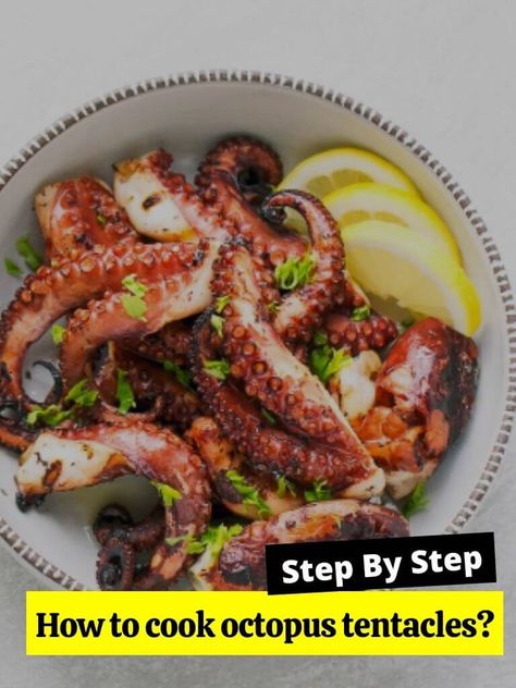 Looking for a fun and unique way to cook octopus tentacles? Look no further! This easy tutorial will show you how to prepare this seafood dish. Octopus tentacles can be ... Read more Cooking Squid, How To Cook Octopus, Octopus Recipes, Octopus Tentacles, Food Drinks Dessert, Cooking Art, Seafood Dishes, What To Cook, Food App