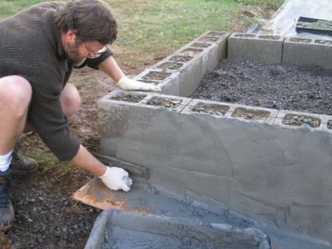 How to Build a Concrete Raised Bed Garden for the Disabled | HubPages Pollinator Garden Design, Raised Bed Garden Design, Cinder Block Garden, Raised Bed Garden, Building Raised Garden Beds, Raised Flower Beds, Cement Blocks, Vegetable Garden Raised Beds, Building A Raised Garden