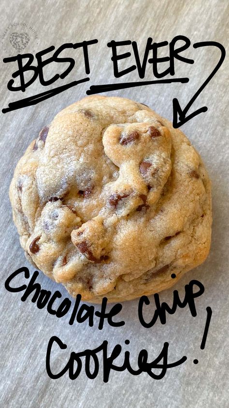 Easy Soft Cookies Recipes, Five Chip Cookies, Pinch Of Yum Chocolate Chip Cookies, Perfectly Puffy Chocolate Chip Cookies, Thick Bakery Style Chocolate Chip Cookies, Soft Choc Chip Cookie Recipe, Cookie Recipes Chocolate Chip Soft, Chocolate Chip Cookies With Reeces, Doughy Cookie Recipe