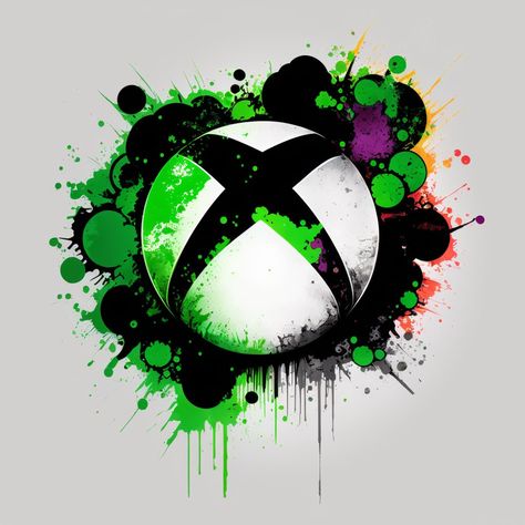 Xbox creative logo Xbox Painting Ideas, Xbox Tattoo Ideas, Xbox Clipart, Xbox Logo Wallpapers, Xbox Tattoo, Xbox Art, Xbox Wallpaper, Military Sleeve Tattoo, Bass Tattoo