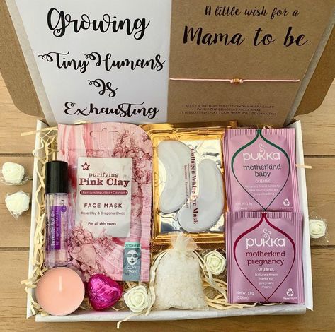 "Now VAT registered so increased prices very slightly from Jan 2022 to cover some of the VAT Mini pregnancy pamper gift Mum to be / Pregnancy New Mum - Relaxation Unwind PAMPER LETTERBOX Gift Box, De Stress, New Mum, Spa box, Pamper Hamper, Self Care Gift Box, Care Package The perfect gift for a much needed excuse to pamper and take some much needed \"Me time\". SweetE Letterbox Gifts are unique and handmade. All designed to fit through the letterbox. Each gift is beautifully presented in a whit Mom To Be Hamper Gift Ideas, Bestie Pregnant, Mommy To Be Gift Basket, Mommy Basket, Pregnancy Gift Basket, Pregnancy Spa, Diy Spa Kit, Pregnancy Care Package, New Mum Gift