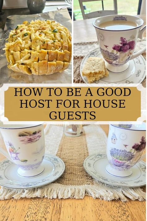 Here are some tips on how to be a good host for house guests. Hosting tips and ideas that anyone can do to make your guest feel at home. Being A Good Host, Feeding House Guests, How To Be A Good Hostess, How To Be A Good Host, House Guests Hosting, Simple Homemaking, Hosting Breakfast, Morning Assembly, Hosting Tips