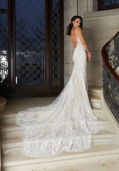 Mori Lee Bridal, Mori Lee Wedding Dress, Morilee By Madeline Gardner, Beaded Lace Wedding Dress, Madeline Gardner, Pnina Tornai, Fit And Flare Skirt, Mori Lee, Elegant Bride