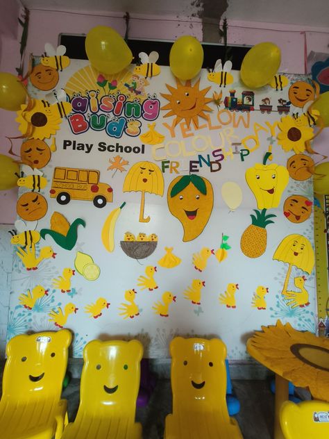 Mango Day Decoration In School, Mango Activity Preschool, Yellow Day Activity For Kindergarten, Mango Day Activity For Kids, Yellow Colour Day Activities, Yellow Colour Day Celebration In School, Yellow Day Ideas For Preschool, Yellow Day Decoration In Preschool, Mango Day Celebration In School