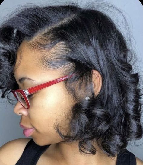 Flat Ironed Hair Black Hairstyles Short – Wavy Hair Diy - davidreed.co Flat Ironed Hair Black Hairstyles Short, Flat Iron Curls Short Hair, Silk Press Hairstyles, Wavy Hair Diy, Pressed Natural Hair, Silk Press Natural Hair, Flat Iron Curls, Short Hair Black, How To Curl Short Hair