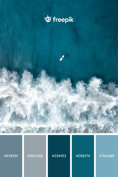 Color Palette For Home, Coastal Paint, Mami Wata, Flat Color Palette, World Oceans Day, Gradient Color Design, Color Design Inspiration, Color Schemes Colour Palettes, Ocean Colors