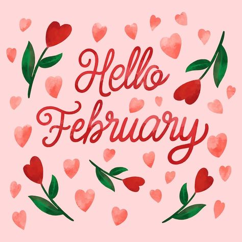 February Lettering, Happy Passover Images, New Month Greetings, Welcome Lettering, Passover Images, February Aesthetic, Monthly Wallpapers, Hello February Quotes, February Images