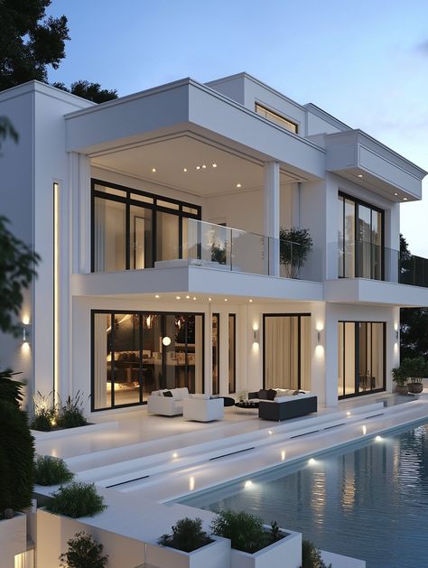 Black Wallpapers, Dream Life House, Building House Plans Designs, Modern Exterior House Designs, Modern Mansion, Modern Architecture House, Home Building Design, Luxury Homes Dream Houses, Dream House Interior