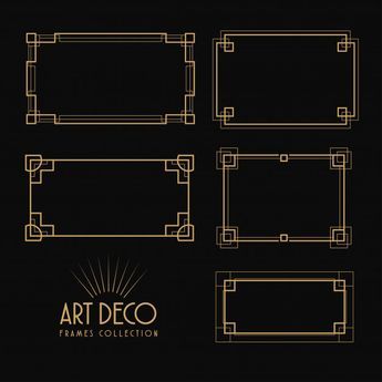 Art Deco Border, Art Deco Frames, Art Deco Borders, Motif Art Deco, Border Designs, Ornament Frame, Estilo Art Deco, Drawing Tutorials, 로고 디자인