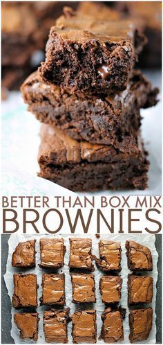 Why make a box mix brownies when I'll bet you have everything on hand to make these? They really are "Better Than Box Mix" brownies! | Persnickety Plates Box Mix Brownies, Persnickety Plates, Mix Chocolate, Brownies Recipe Homemade, Cake Mug, Brownies Recipe Easy, Best Brownies, Fudge Brownies, Food Cakes