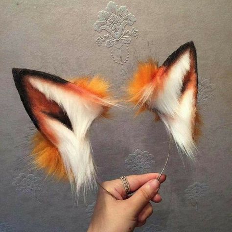 Wolf Ears And Tail, Wolf Ears, Pet Play, Golden Red, Fox Ears, Cats Pet, Super Kawaii, Ear Hair, Hair Hoop