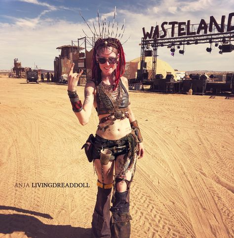 Wasteland Costume, Post Apocalyptic Outfit, Edm Outfit, Apocalypse Fashion, Zombie Apocalypse Outfit, Dystopia Rising, Apocalypse Survivor, Wasteland Warrior, Art Alternative