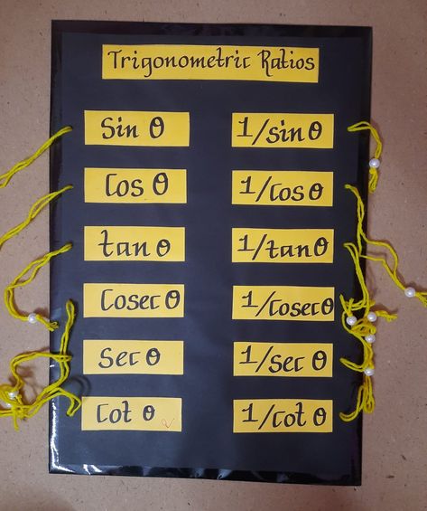 Trigonometry-Match the following Trigonometry Projects Ideas, Trigonometry Chart, Trigonometry Table, Maths Chart, Teaching Aids For Maths, Maths Model, Maths Tlm, Trigonometric Ratios, Math Art Activities