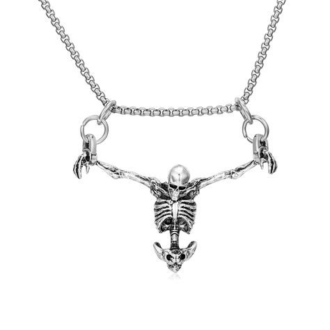 PRICES MAY VARY. Elegant Gothic Design: Our silver skull necklace features an intricately crafted pendant that embodies the dark elegance of gothic fashion, perfect for those who seek to express their unique style with a touch of mystery. Stainless Steel Durability: Made from premium stainless steel, this necklace is built to last, offering resistance to rust, corrosion, and tarnish, ensuring it will maintain its shine and strength over time. Hypoallergenic Silver Finish: The necklace boasts a h 80s Goth Jewelry, Unique Mens Necklace, Earth Tone Clothes, Skull Knife, Alt Jewelry, Men Necklaces, Cool Necklace, Cool Jewelry, Punk Skull