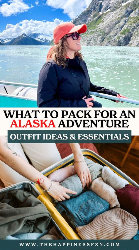 What to Pack for an Alaska Adventure: Outfit Ideas & Essentials Cute Outfits For Alaska, Alaska In August What To Wear, Packing For Alaska Cruise In May, Alaska Cruise Packing List May, Alaska Hiking Outfit Summer, What To Wear In Alaska In September, Alaskan Summer Outfits, Alaskan Cruise Packing List July, Alaska In July Outfits