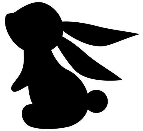 Bunny Silhouette Template, Book Gif, Rabbit Silhouette, Rabbit Crafts, Bunny Silhouette, Christmas Yard Art, Silhouette Template, Pumpkin Carvings Stencils, Family Drawing