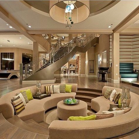 {Entered Hot list!  #64- Romance}  Nicholas Martinez Knight:  The mos… #romance #Romance #amreading #books #wattpad Design Interior Modern, Sunken Living Room, Interior Design Per La Casa, Versace Home, Mansion Interior, Dream Living, Luxury Homes Dream Houses, Style At Home, A Living Room