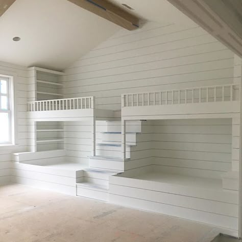 Bunk Bed Rooms, Floating Shelves Bedroom, Modern Bunk Beds, Small Bedroom Remodel, Bunk Beds Built In, Built In Bunks, Bunk Rooms, Bunk Bed Designs, Bedroom Remodel