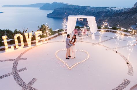 Greece Proposal, Greece Honeymoon, Best Wedding Proposals, How We Met, Romantic Proposal, Most Romantic Places, Wedding Proposals, Marriage Proposal, Magical Wedding