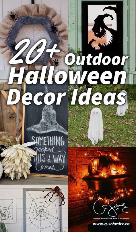 Looking for outdoor Halloween décor ideas to start planning your decorations… Outdoor Halloween Decor Ideas, Spooky Outdoor Halloween Decor, Easy Outdoor Halloween Decorations, Outdoor Halloween Decor, Cheap Halloween Decorations, Halloween Diy Outdoor, Halloween Decor Ideas, Pet Sematary, Halloween Decorations Diy Outdoor