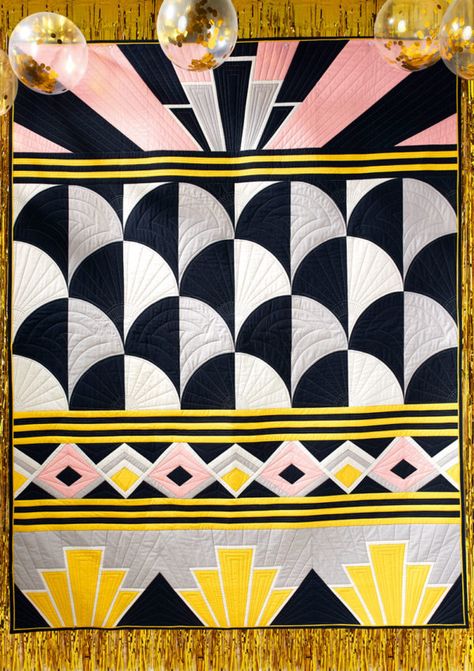 Art Deco Quilt, Deco Quilt, Foundation Paper Piecing Templates, Motif Art Deco, Blog Art, Quilt Magazine, Shabby Chic Pink, Sampler Quilt, Patchwork Quilting