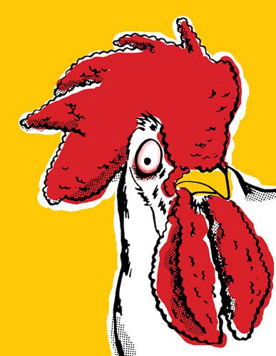 Funky chicken! Chicken Craft, Quirky Diy, Chicken Coop Ideas, Chicken Cartoon, Funky Chicken, Chicken Wallpaper, Chicken Dance, Chicken Drawing, Chicken Illustration