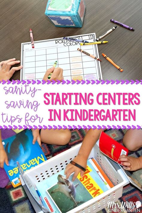 Discovery Center Kindergarten, Kindergarten Check In System, Theme Kindergarten Classroom, How To Run Kindergarten Centers, Simple Literacy Centers Kindergarten, Student Choice Centers Kindergarten, Kindergarten Stations Rotation, Beginning Of The Year Literacy Centers Kindergarten, Beginning Kindergarten Literacy Centers