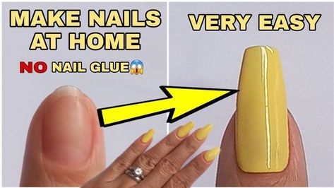 How to Make Fake Nails that Look Real with Plastic 2022 | Make Your Own Nail at Home | Diy Fake nail - YouTube Easy Nails Step By Step, How To Make Fack Nails, Home Crafting Ideas, How To Make False Nails At Home, What To Do With A Plastic Bottle, Making Nails At Home, How To Make Stick On Nails, Cute Easy Nail Art To Do At Home, At Home Fake Nails