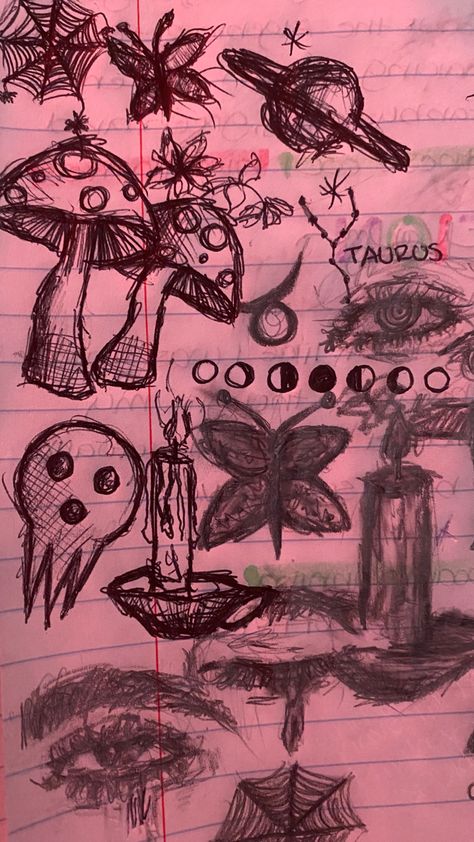 #doodles #drawings #mushroom #art #notebookart #notebook School Notebook Drawings, Drawings On Homework, Note Book Doodles Grunge, School Doodles Aesthetic, Doodles On Notebook, Notebook Doodles Aesthetic, Scetches Notebook Easy, Scetches Notebook, Alt Doodles