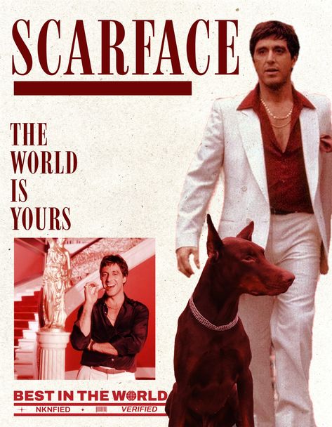 The World Is Yours Scarface, Scarface The World Is Yours, Scarface Quotes, Egyptian Poster, Scarface Poster, Scar Face, Scarface Movie, Police Story, Italian Aesthetic