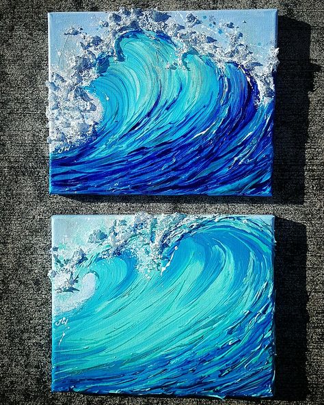 Texture Waves Painting, Beach Wave Painting Acrylic, Water Texture Painting, Textured Wave Painting, Wave Texture Art, Textured Beach Painting, Painting Waves Acrylic, Beach Waves Painting, Sea Painting Acrylic