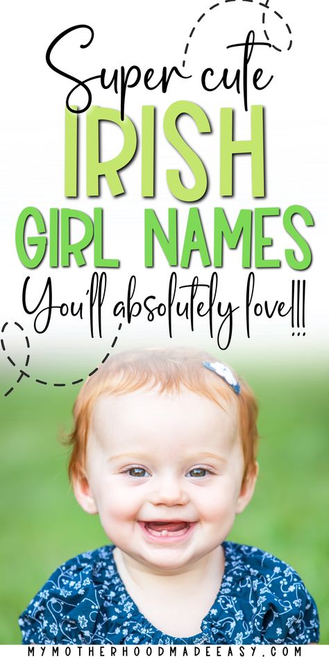 Looking for Irish girl names? You’ll love our list of 100 pretty Irish names with meanings. Celestial Baby Names, Irish Baby Girl Names, Top Baby Girl Names, Irish Girl Names, List Of Girls Names, Girl Names With Meaning, Unisex Baby Names