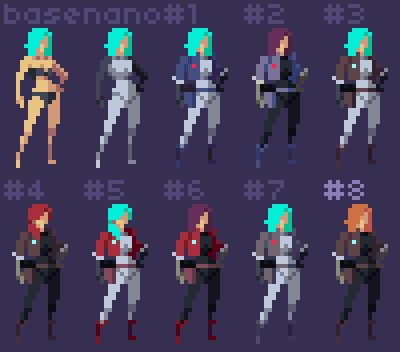 Pixel Joint Forum: Retro Vs. Modern Pixel Art Simple 2d Game Art, Pixel Art 24x24 Character, Modern Pixel Art, Simple Pixel Art Characters, 2d Pixel Art Character, Pixel Art Woman, Pixel Clothes, Pixel Art Character Design, Pixel Art Platformer