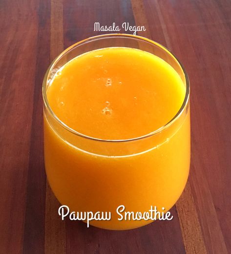 Golden Smoothie, Pawpaw Recipes, Papaya Recipes, Spicy Drinks, Vegan Plant Based, Fresh Turmeric, Good Source Of Fiber, Paw Paw, Happy Kitchen