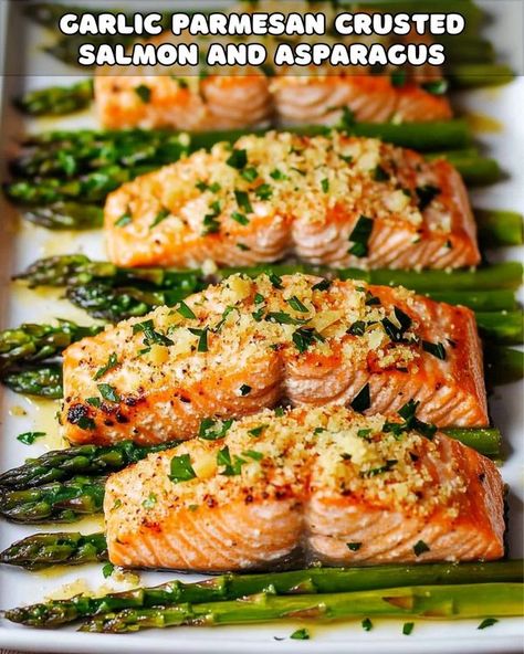 Roasted Salmon And Asparagus, Parmasean Crusted Salmon, Salmon Crusted, Zucchini Tomato Casserole, Roast Salmon, Crusted Salmon Recipes, Salmon Fillet Recipes, Parmesan Crusted Salmon, Parmesan Salmon