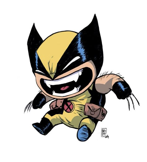 Wolverine by Skottie Young, colors by MnB89 Baby Wolverine, Wolverine Cartoon, Baby Marvel, Wolverine Logan, Chibi Marvel, Skottie Young, Wolverine Art, Deadpool Wallpaper, Young Art