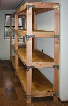 Diy Shelves Design, Diy Shelves Ideas, Pallet Deck Diy, Diy Storage Shelves, Garage Storage Shelves, Diy Dresser Makeover, Upcycled Furniture Diy, Basement Storage, Diy Garage Storage