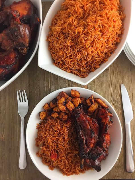 Nigerian Jollof Rice Recipe, Party Jollof Rice, Nigerian Jollof Rice, Jollof Rice Recipe, Party Rice, Nigeria Food, African Recipes Nigerian Food, West African Food, Nigerian Recipes