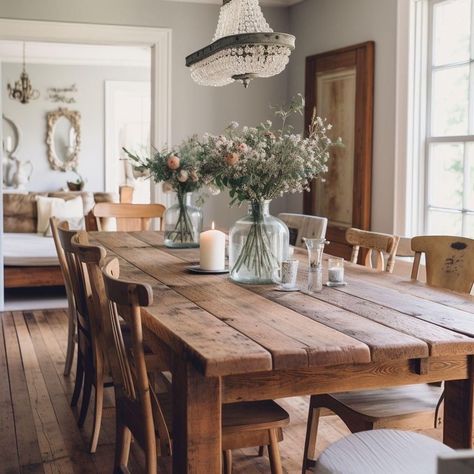 Fall Kitchen Decor Ideas, Farmhouse Dining Rooms, Fall Kitchen Decor, Inspiration Kitchen, Kitchen Decor Ideas, Fall Kitchen, Remodel Kitchen, Farmhouse Interior, Dining Room Inspiration