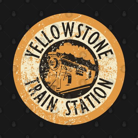 Yellowstone Train Station - Yellowstone National Park - T-Shirt | TeePublic Yellowstone Train Station, Joe Black, West Yellowstone, Scroll Pattern, National Park Posters, Yellowstone National, Yellowstone National Park, Train Station, Free Svg