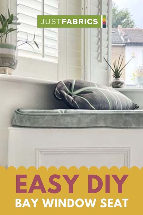 Looking to update your bay window and give it a comfy window seat? This handy sewing projects how-to is a wonderful way to breathe life into your dining room, living room or bedroom decor and sewing projects for beginners like this one, don't come easier with easy steps to take you on your sewing journey. Diy Bay Window Cushion, Comfy Window Seat, Diy Bay Window Bench, Window Seat Curtains, Diy Bay Window, Bay Window Benches, Bay Window Cushion, Country Style Living Room, Bay Window Seat