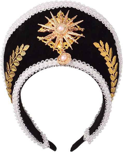 Amazon.com: Renaissance Lolita Tudor Crown Headband Cosplay Accessories Anne Boleyn Baroque Halloween Headdress Coronet (Black) : Clothing, Shoes & Jewelry Tudor Crown, Vivienne Westwood Pearl Necklace, Pearl Necklace Outfit, Sequin Hat, Aesthetic Necklace, Hood Hat, Necklace Outfit, Steampunk Hat, Tiffany Necklace