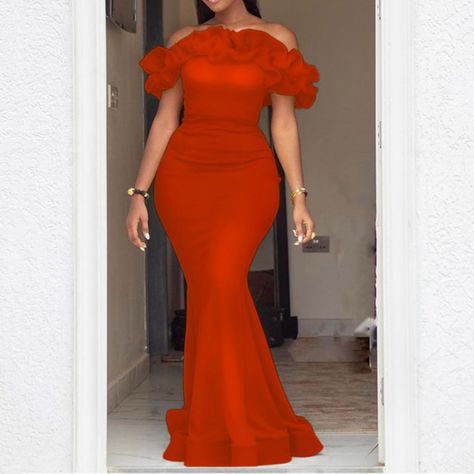 Gini Gown Styles For Ladies, Elegant Fitted Red Chiffon Dress, Duchess Styles, Chivon Styles Short Gown, Long Dinner Gown, Formal Dinner Dress Classy, English Plain And Pattern Styles For Ladies Gown, Crepe Material Long Gown Styles, Dinner Dresses Classy Elegant Short